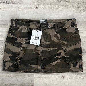 Princess Polly Camo Mini Skirt - Olive Green, Brown, Black